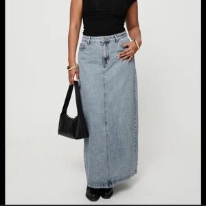 Princess Polly Womens Light Wash Denim McGuane Midi Skirt 6 NWT